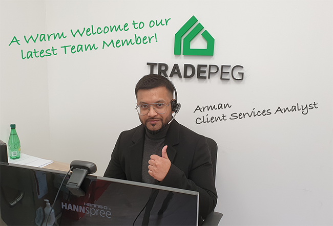 Arman, New TradePeg Team Member - Client Services Analyst